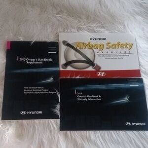 Hyundai owners manual airbag safety booklets 2013